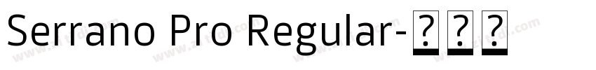 Serrano Pro Regular字体转换
